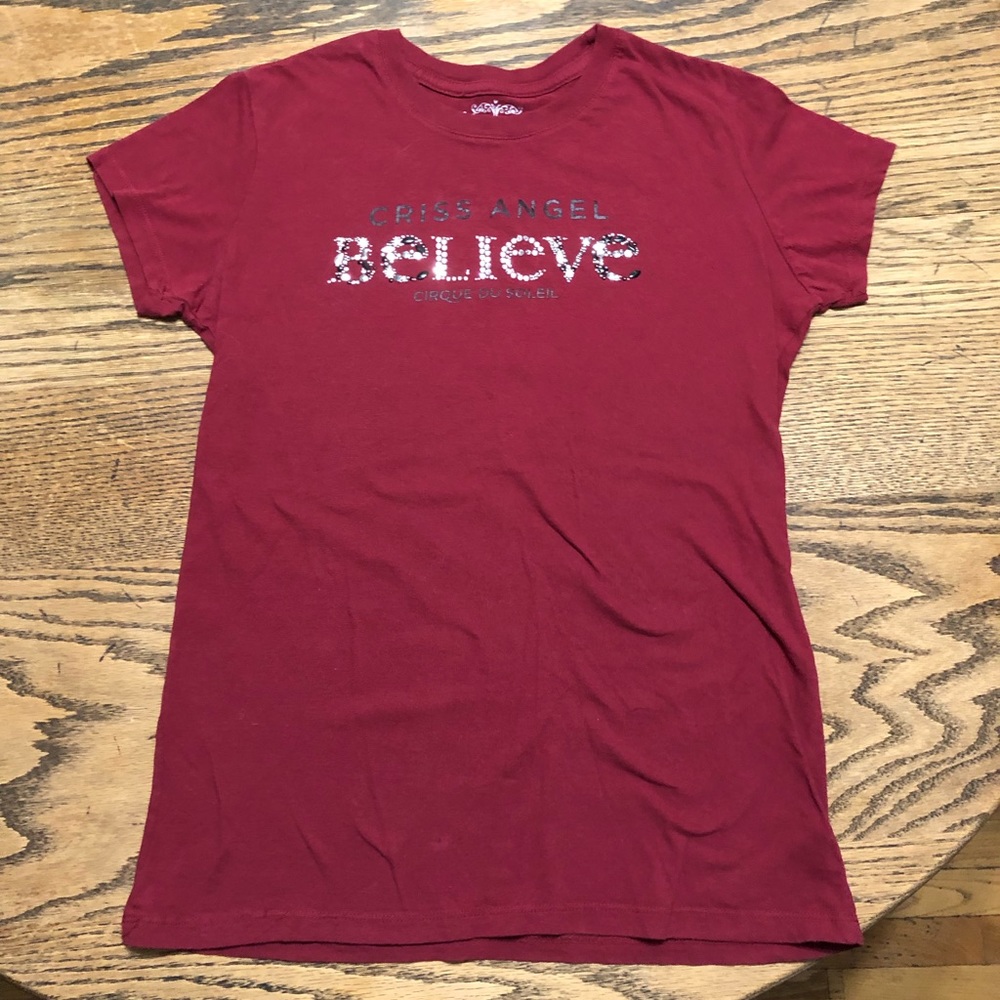 (3/$25) Red Criss Angel Believe Cirque du Soleil T-Shirt